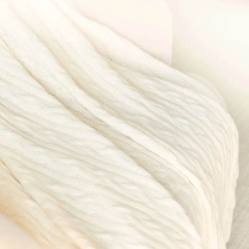 100% Cashmere Cozy Cable Knit Throw by Alashan