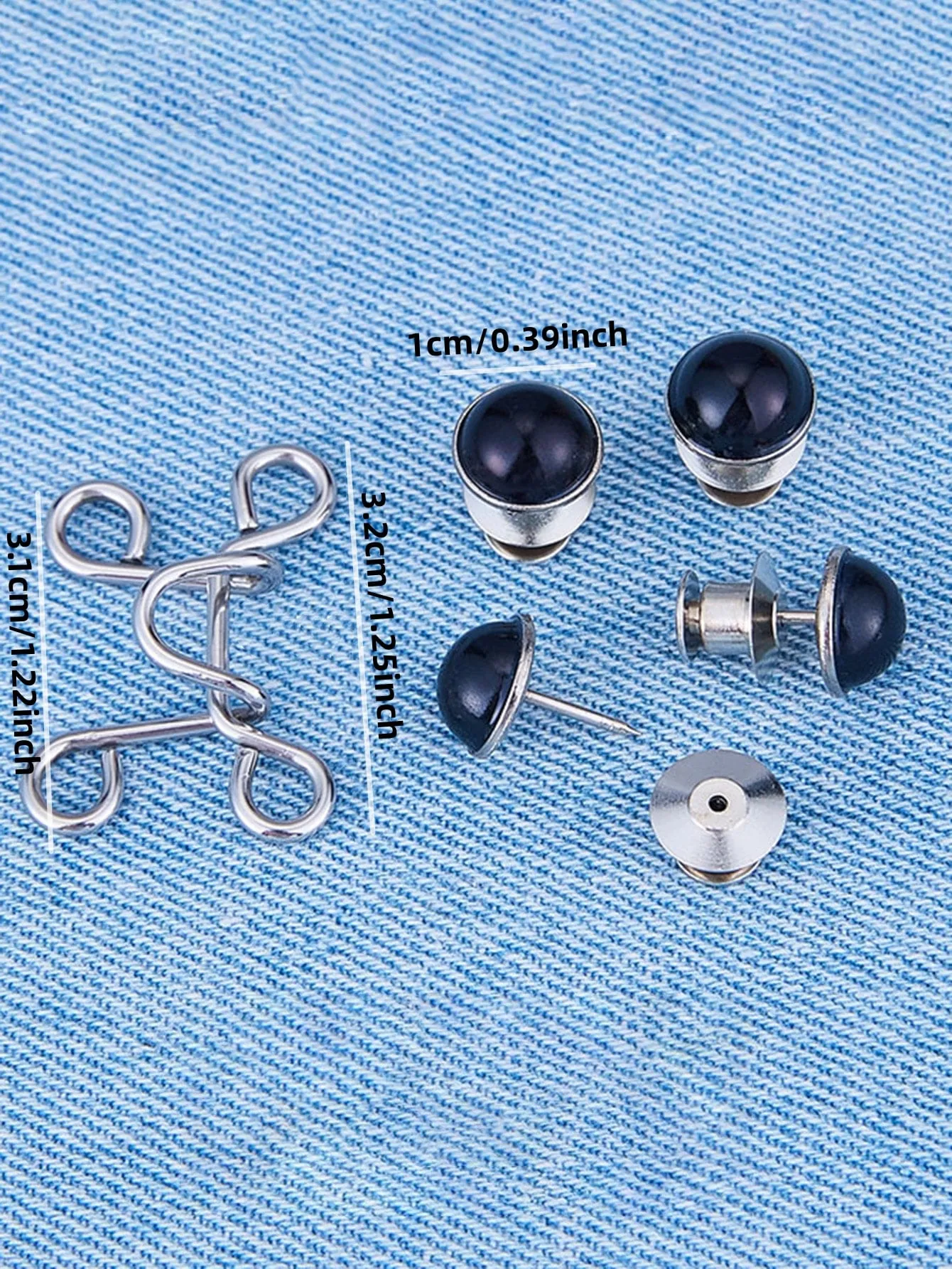 1pc Adjustable Waist Buckle Extender Set, Jeans Extender Waist Extender Button, For Pants Adjustable Jean Button Perfect Fit, Instant Button