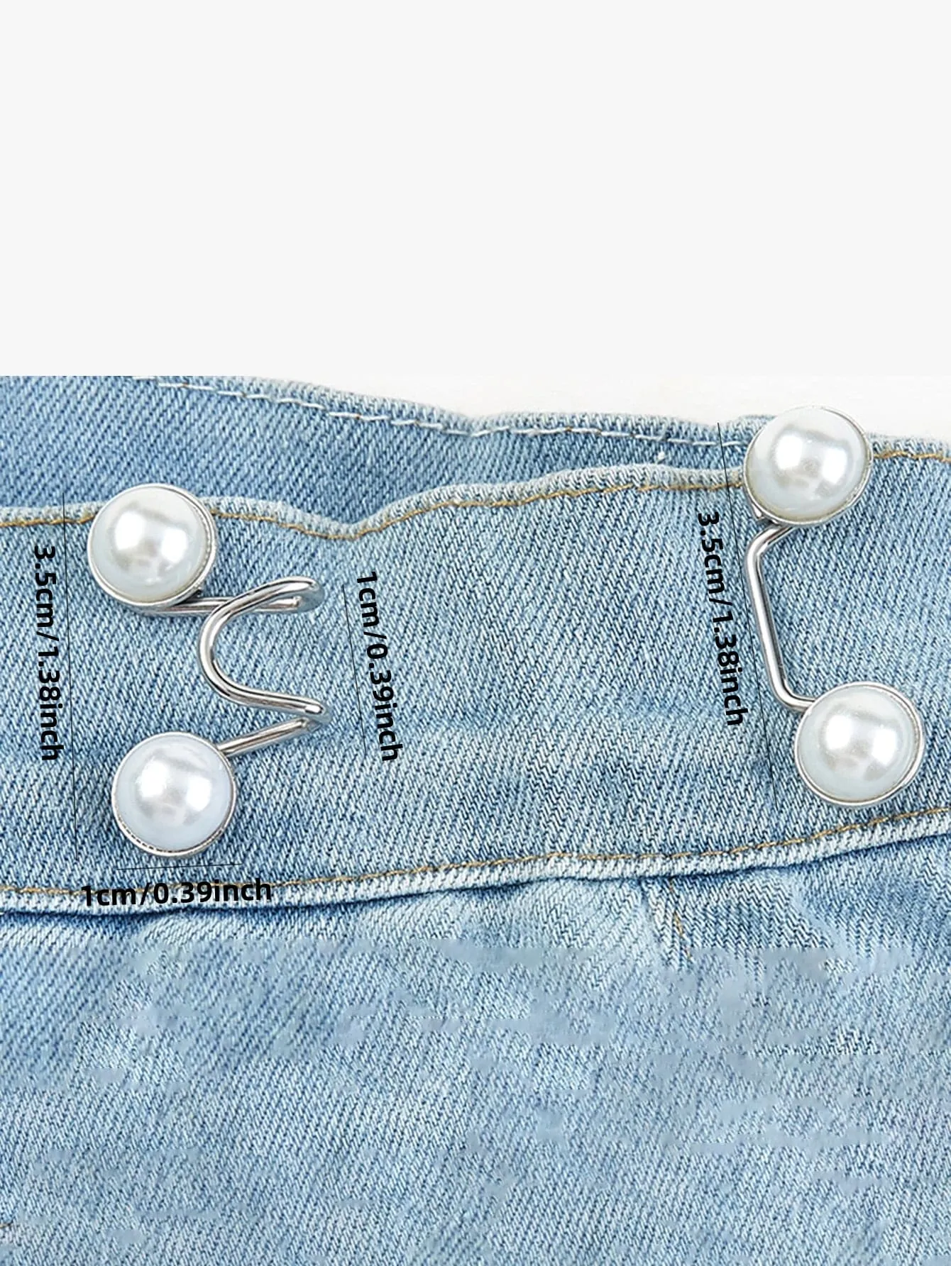 1pc Adjustable Waist Buckle Extender Set, Jeans Extender Waist Extender Button, For Pants Adjustable Jean Button Perfect Fit, Instant Button