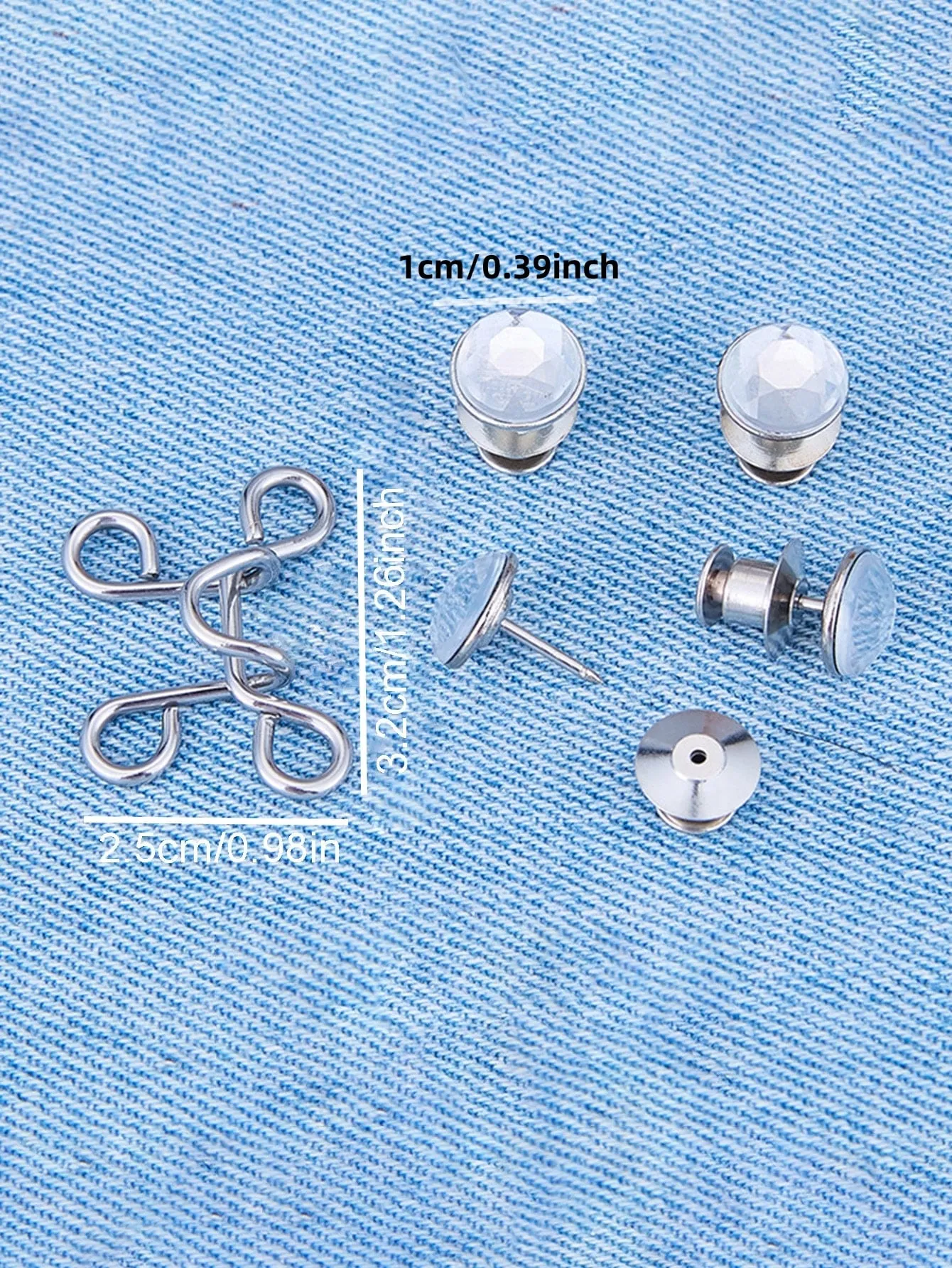 1pc Adjustable Waist Buckle Extender Set, Jeans Extender Waist Extender Button, For Pants Adjustable Jean Button Perfect Fit, Instant Button