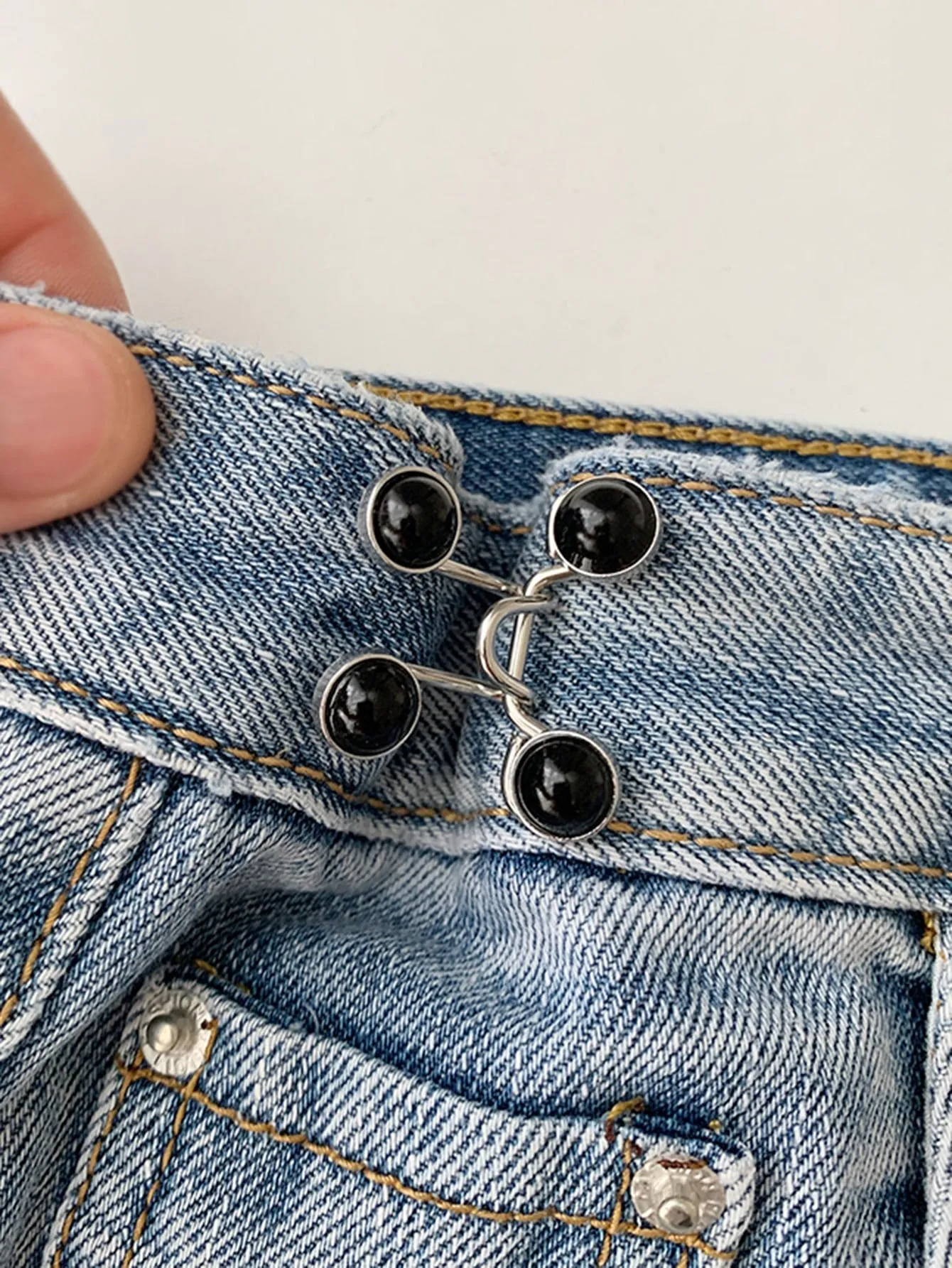 1pc Adjustable Waist Buckle Extender Set, Jeans Extender Waist Extender Button, For Pants Adjustable Jean Button Perfect Fit, Instant Button