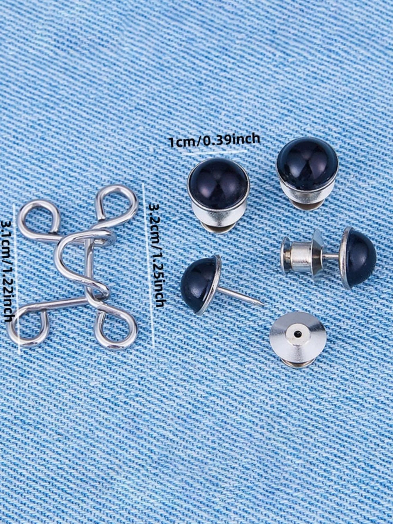 1pc Adjustable Waist Buckle Extender Set, Jeans Extender Waist Extender Button, For Pants Adjustable Jean Button Perfect Fit, Instant Button