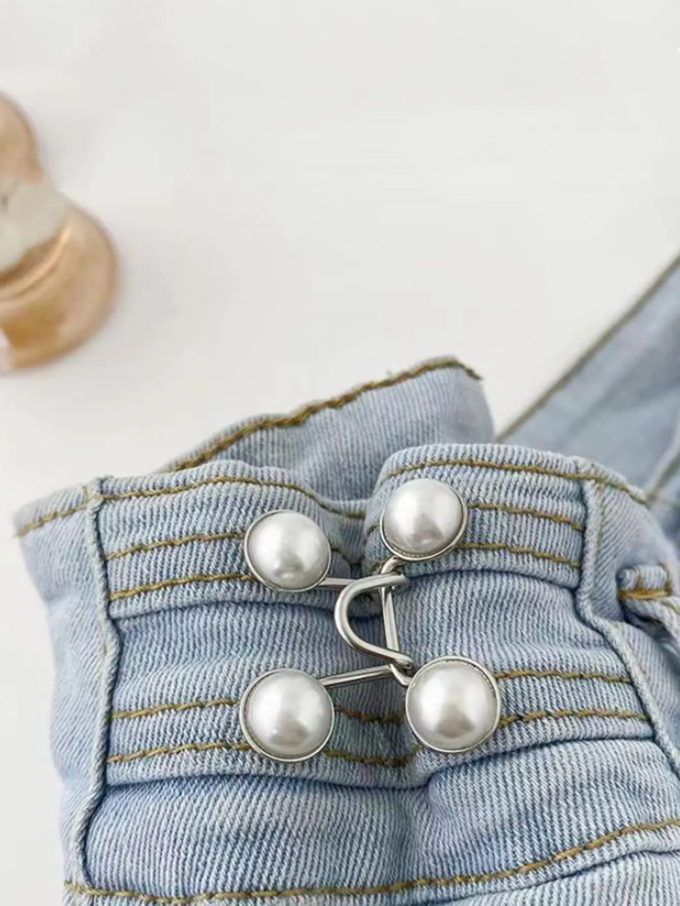 1pc Adjustable Waist Buckle Extender Set, Jeans Extender Waist Extender Button, For Pants Adjustable Jean Button Perfect Fit, Instant Button