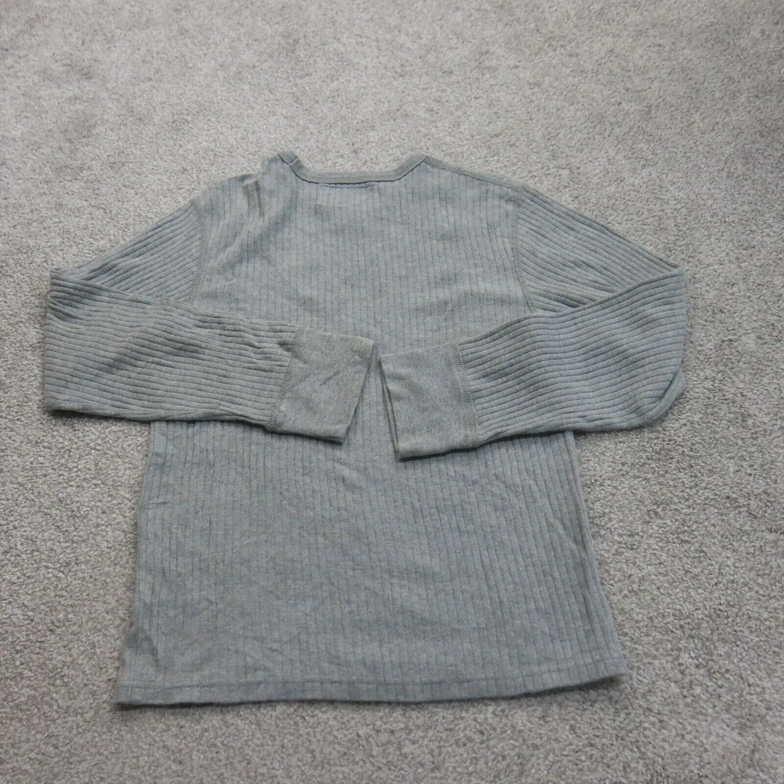 Abercrombie & Fitch Women Knitted Sweater 100% Cotton Crew Neck Gray Size Medium
