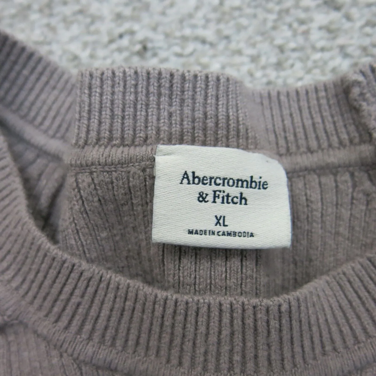 Abercrombie & Fitch Womens Pullover Sweater Crew Neck Long Sleeve Gray Size XL
