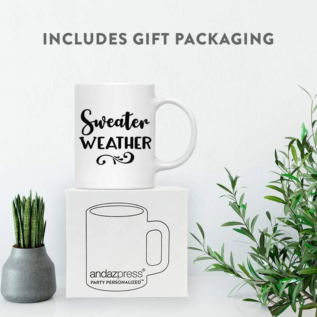 Andaz Press Autumn 11oz. Coffee Mug Gift, Sweater Weather