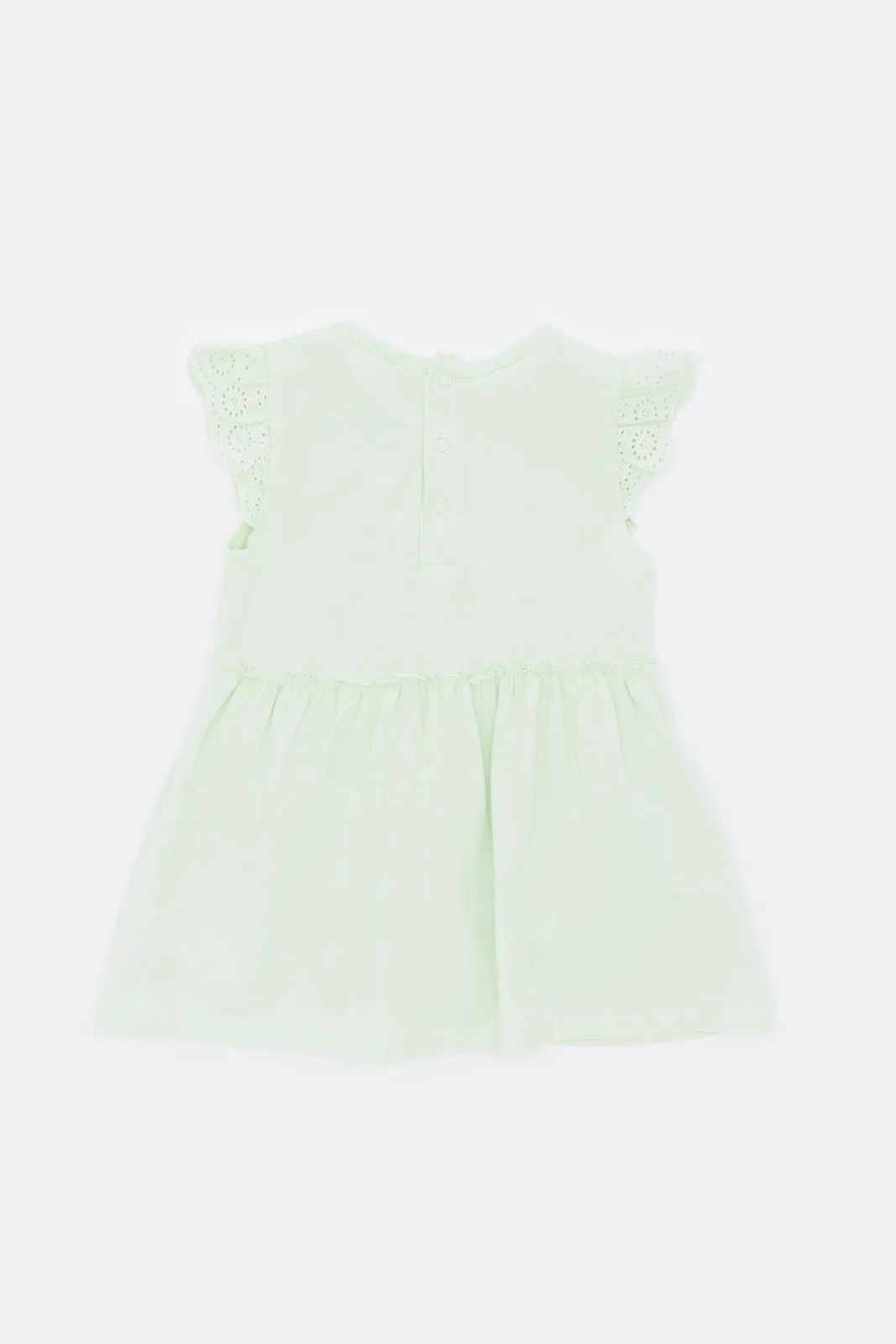Baby Girls Mint Embroidered Dress