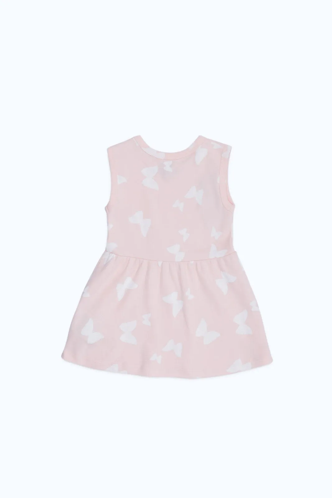 Baby Girls Pink Butterfly Printed Sleeveless Dress