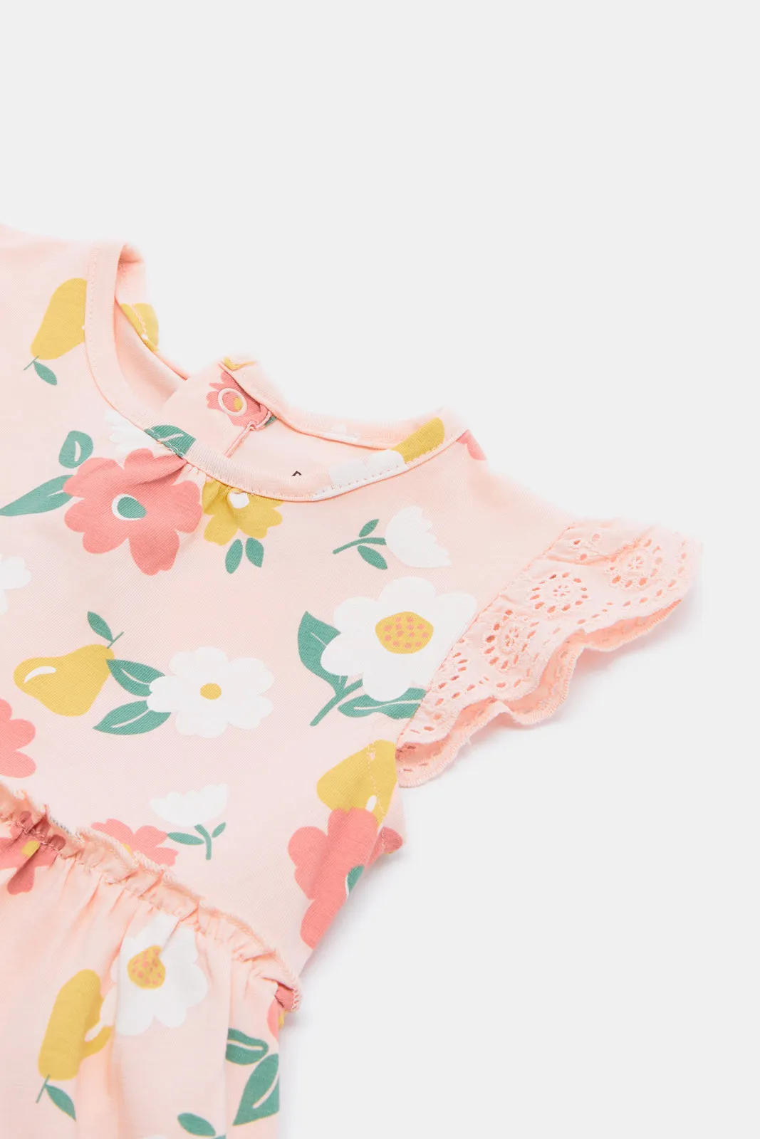 Baby Girls Pink Floral Print Dress