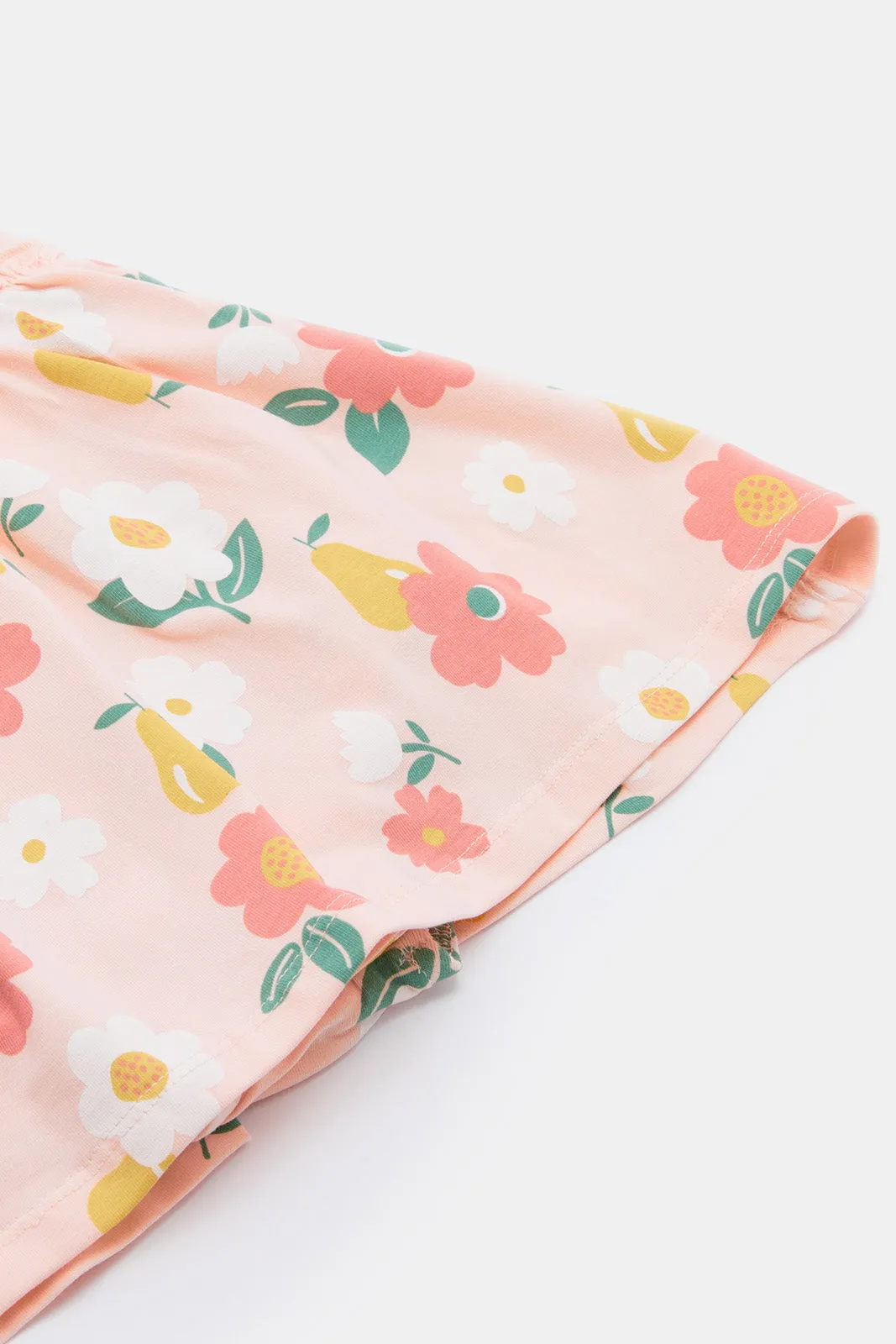 Baby Girls Pink Floral Print Dress