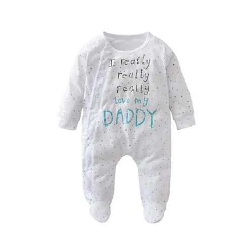 Baby romper I love my Mom and Dad  Unisex long-sleeved  clothing set