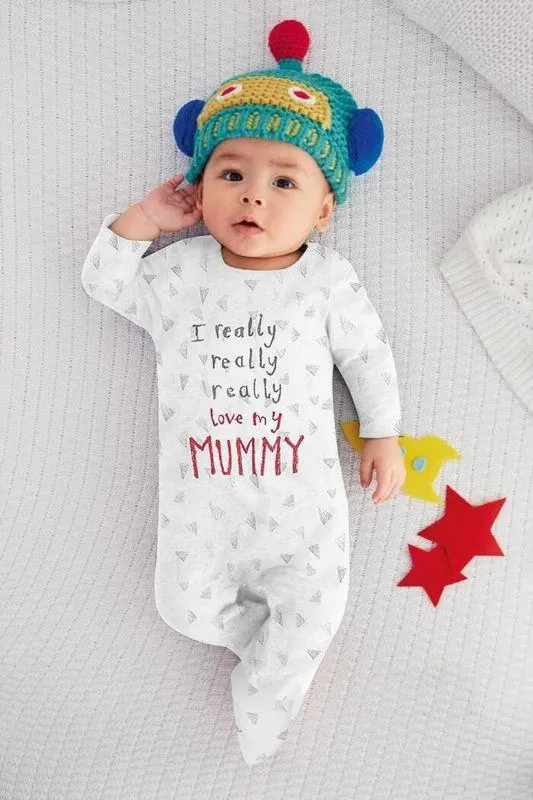 Baby romper I love my Mom and Dad  Unisex long-sleeved  clothing set