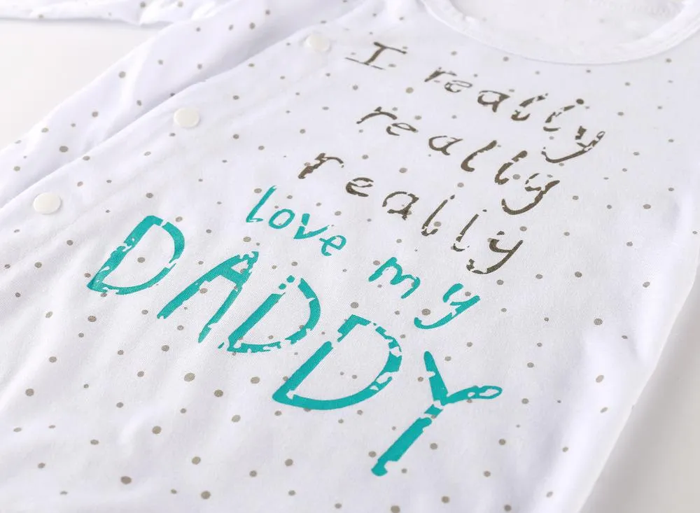 Baby romper I love my Mom and Dad  Unisex long-sleeved  clothing set