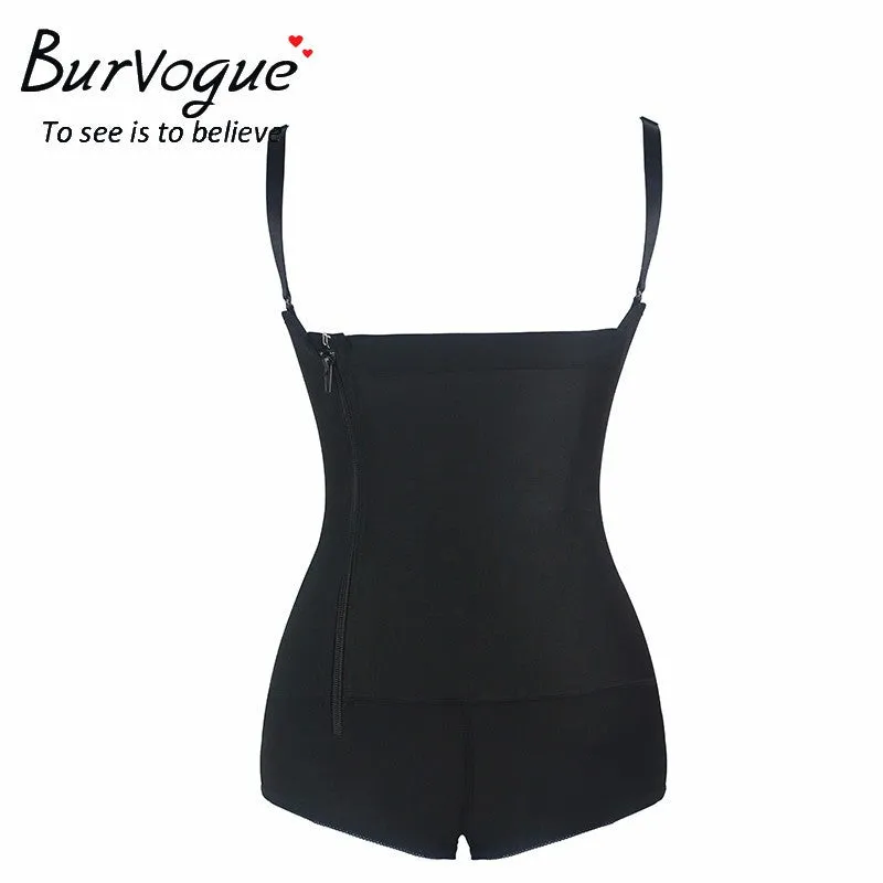 Burvogue Latex Waist Trainer Clips or Zip Women Body Shaper Slimming Shapewear Butt Lifter Tummy Control Waist Shaper Underwear