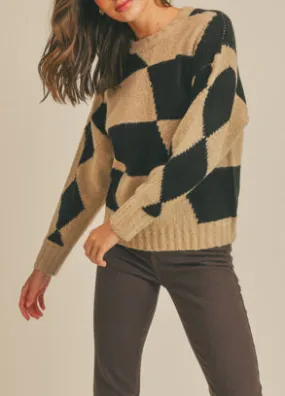 Checkerboard Cozy Sweater
