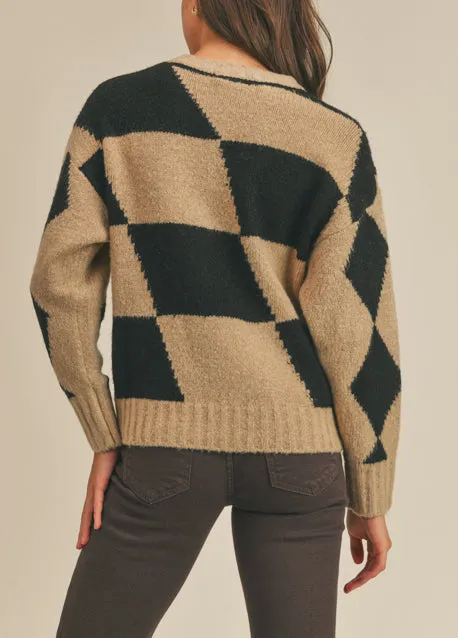 Checkerboard Cozy Sweater