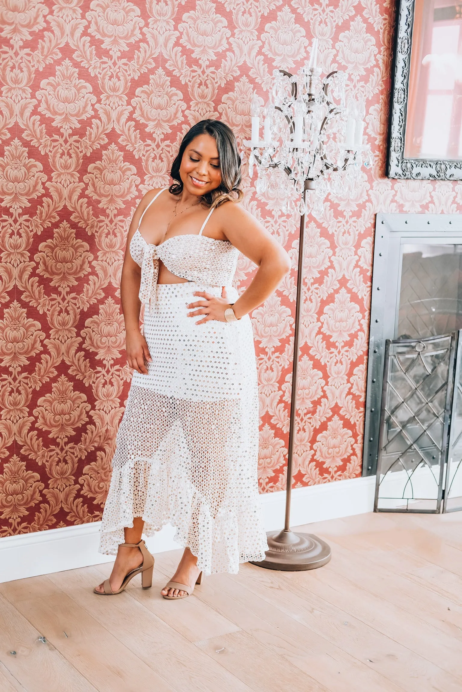 Crochet & Mirror Tie Top