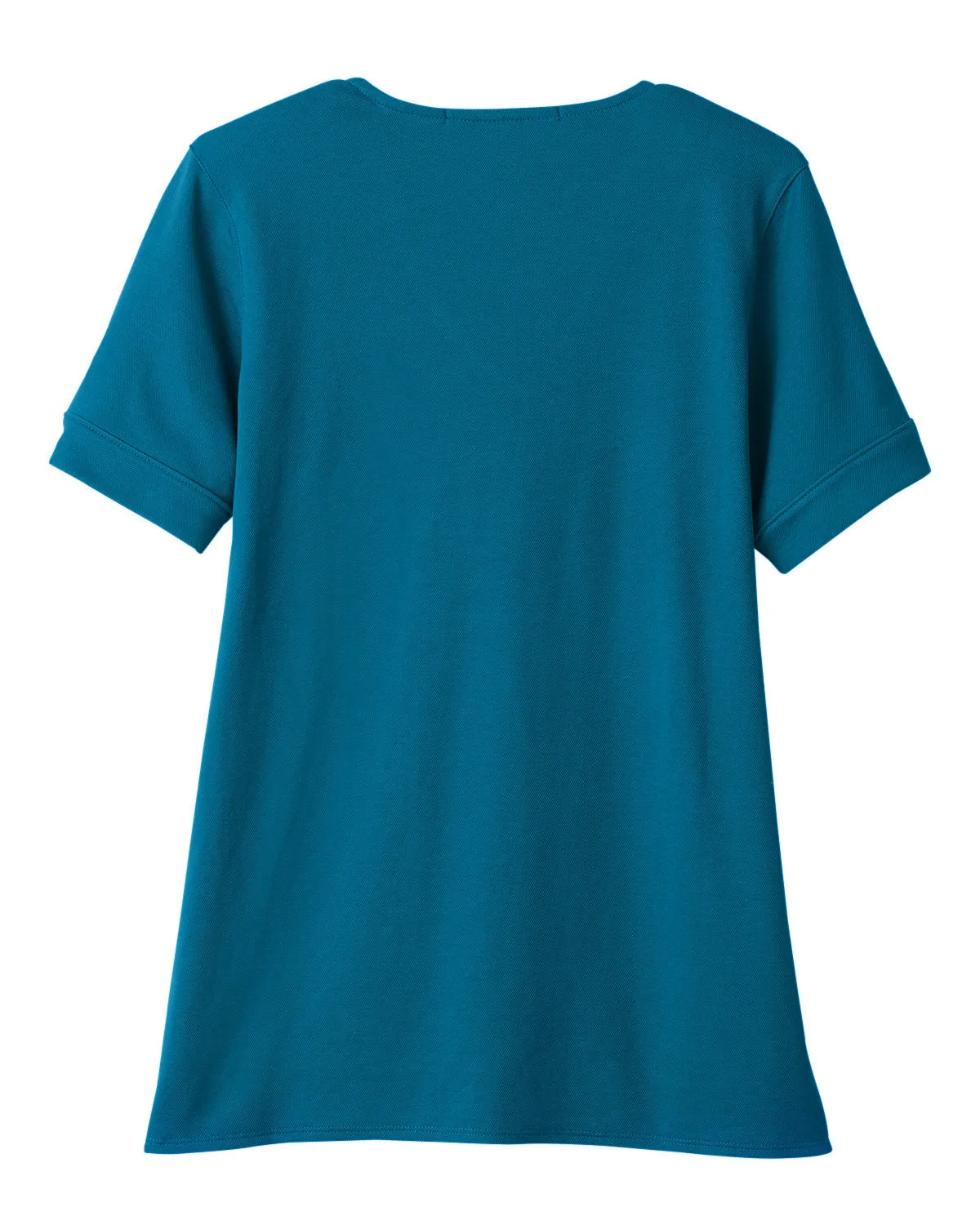 Devon & Jones Ladies' CrownLux Performance™ Plaited Rolled-Sleeve Top