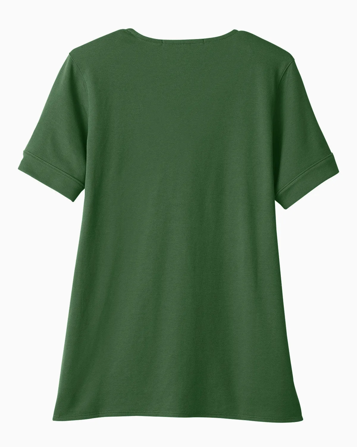 Devon & Jones Ladies' CrownLux Performance™ Plaited Rolled-Sleeve Top