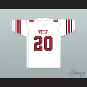 Greg Cima 20 West High School White Football Jersey Windrunner 2