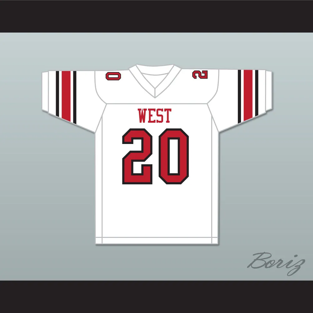 Greg Cima 20 West High School White Football Jersey Windrunner 2