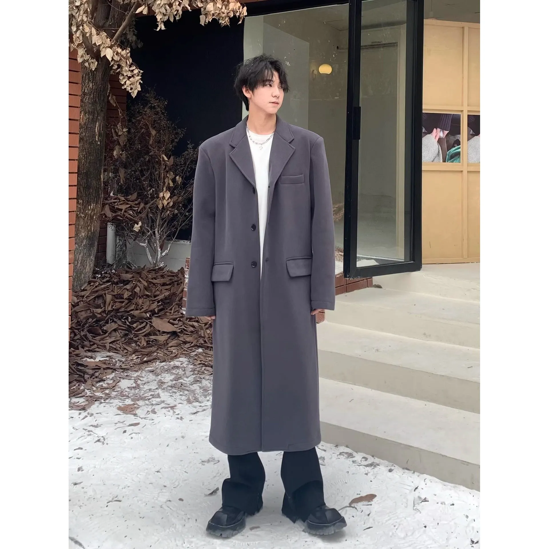 INSTOCK-Korean style high-end ins autumn and winter woolen coat