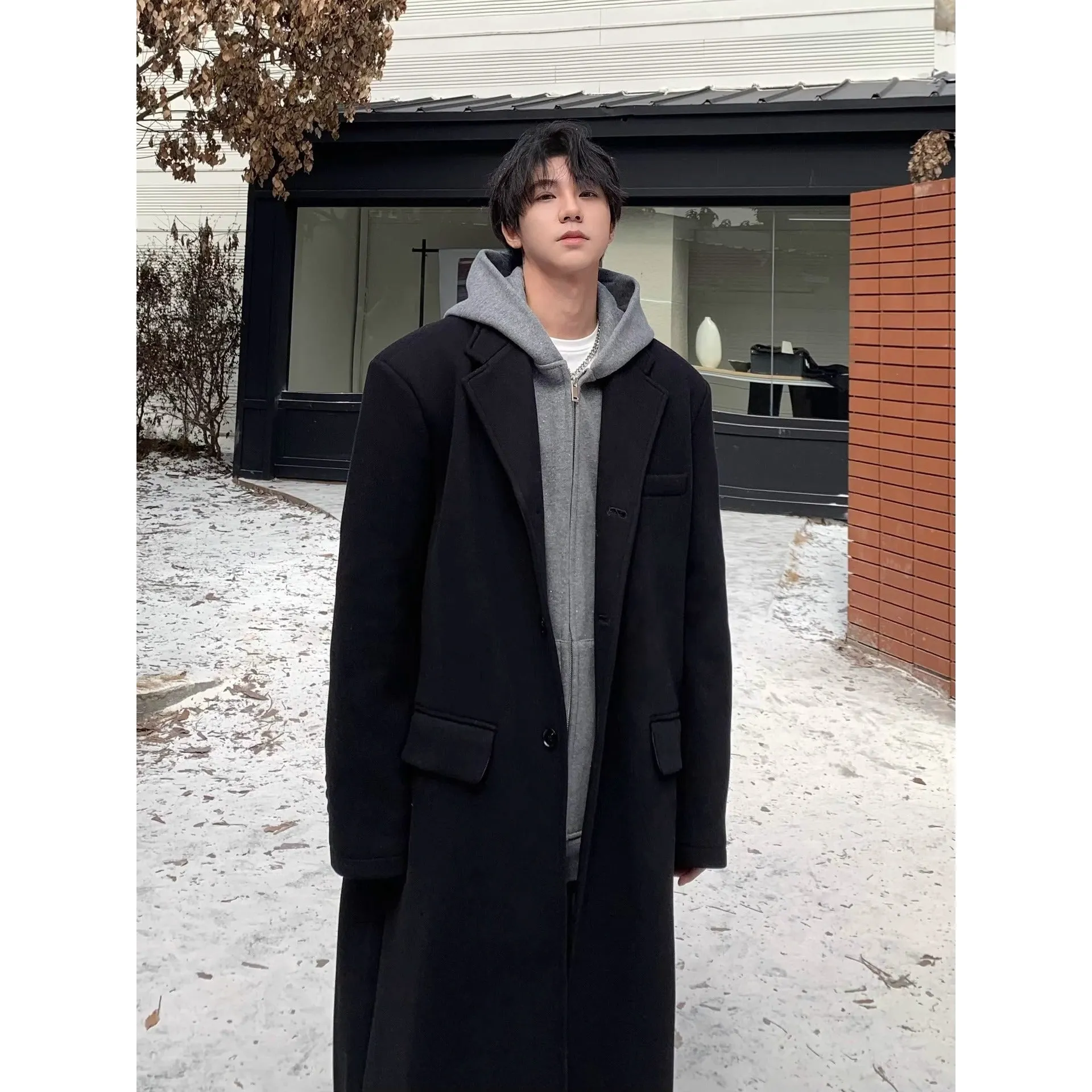 INSTOCK-Korean style high-end ins autumn and winter woolen coat