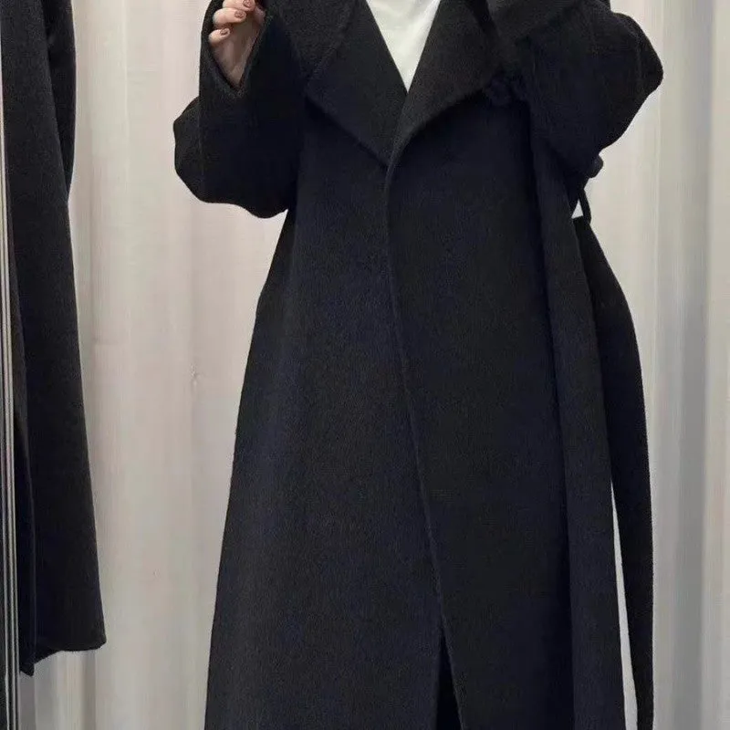 Joskaa construction worker costume Factory Big Promotion New Year Battle Robe Super Long Stand Collar Cashmere Coat Thickened Design Wool Coat Maillard Series