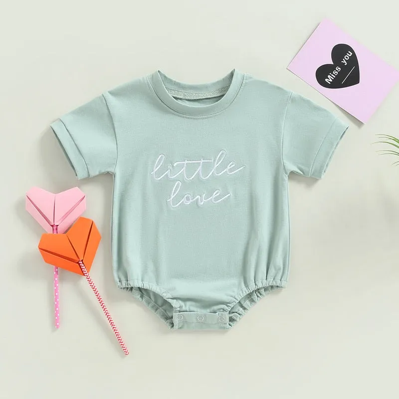Little Love Embroidered T-Shirt Romper