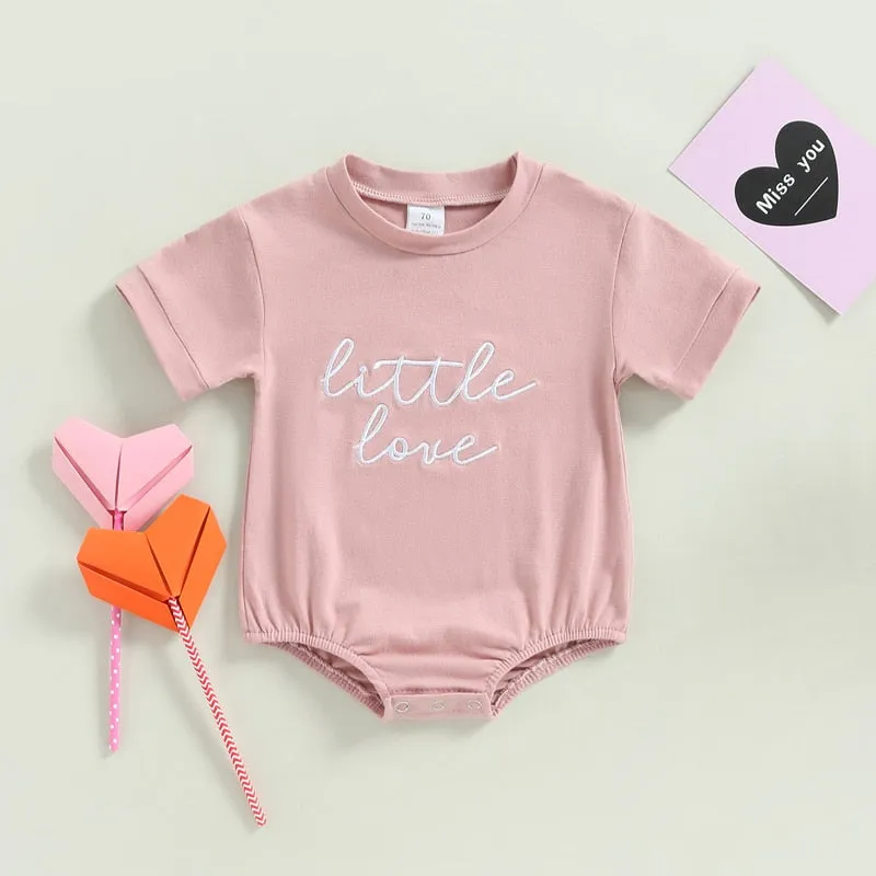 Little Love Embroidered T-Shirt Romper