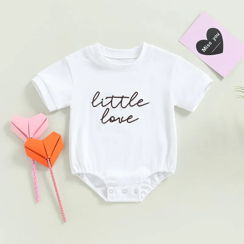 Little Love Embroidered T-Shirt Romper