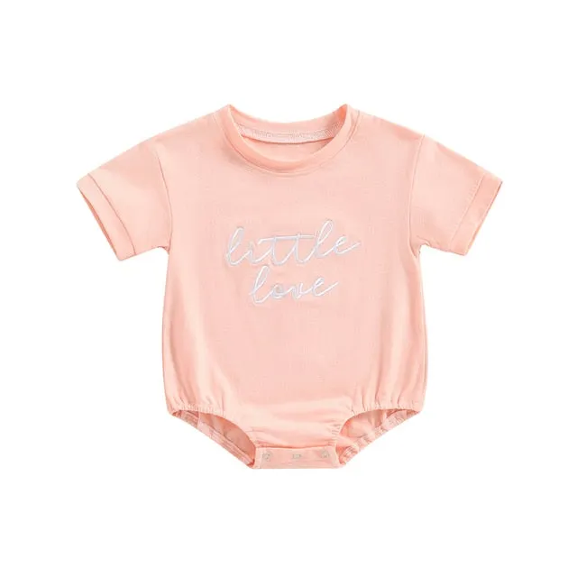 Little Love Embroidered T-Shirt Romper