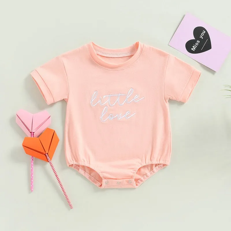 Little Love Embroidered T-Shirt Romper