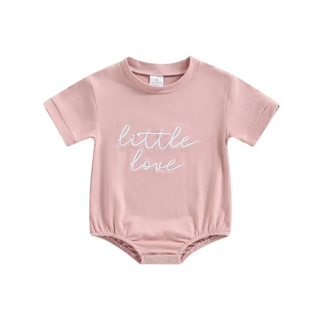 Little Love Embroidered T-Shirt Romper