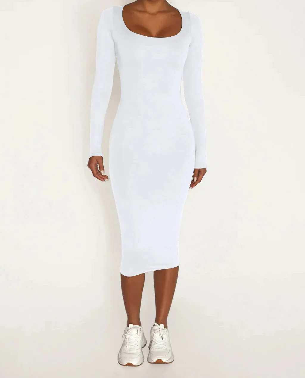 Long Sleeve Bodycon Women's Dress Sexy Party Bandage Long Dresses Thick Differentcolor