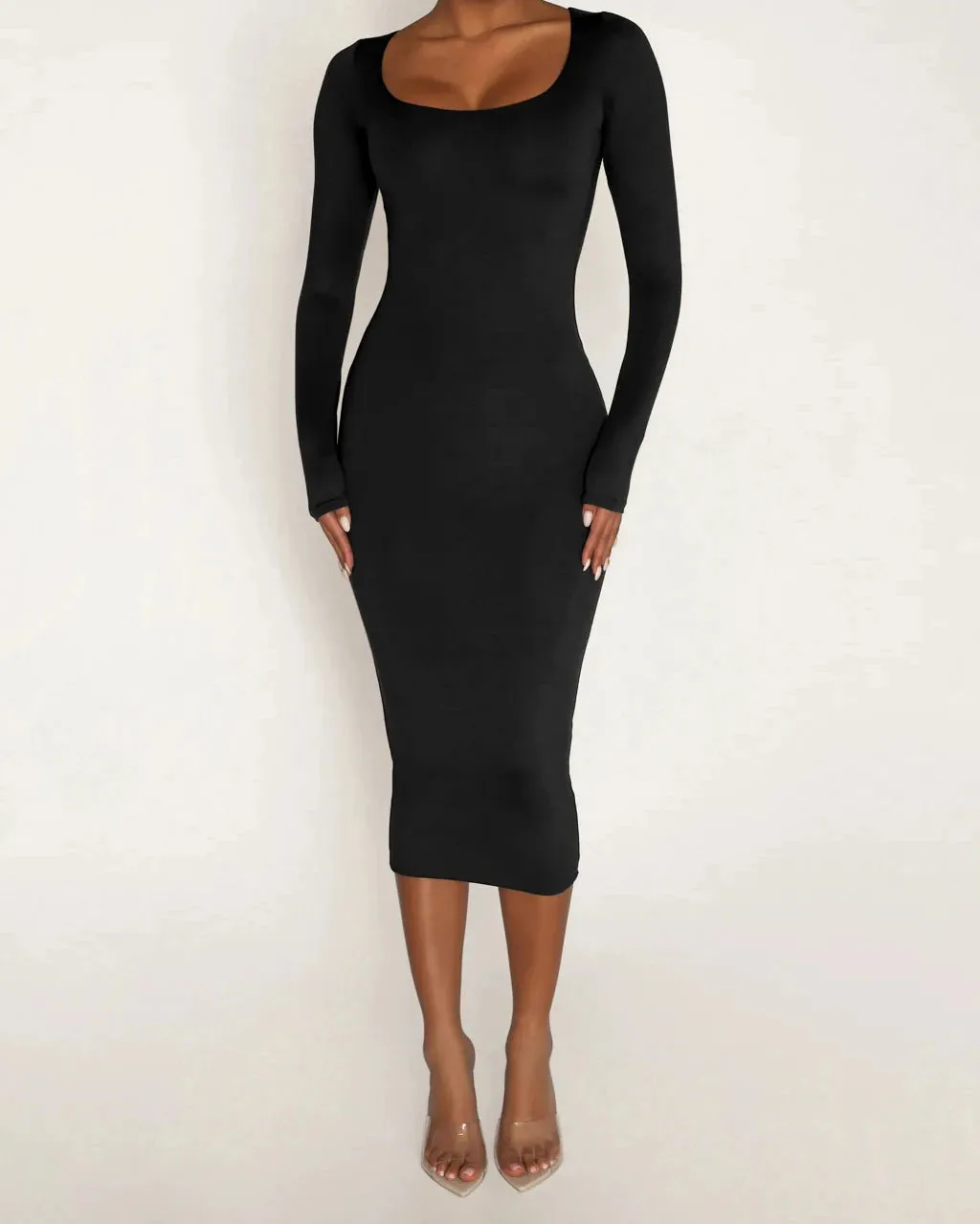 Long Sleeve Bodycon Women's Dress Sexy Party Bandage Long Dresses Thick Differentcolor