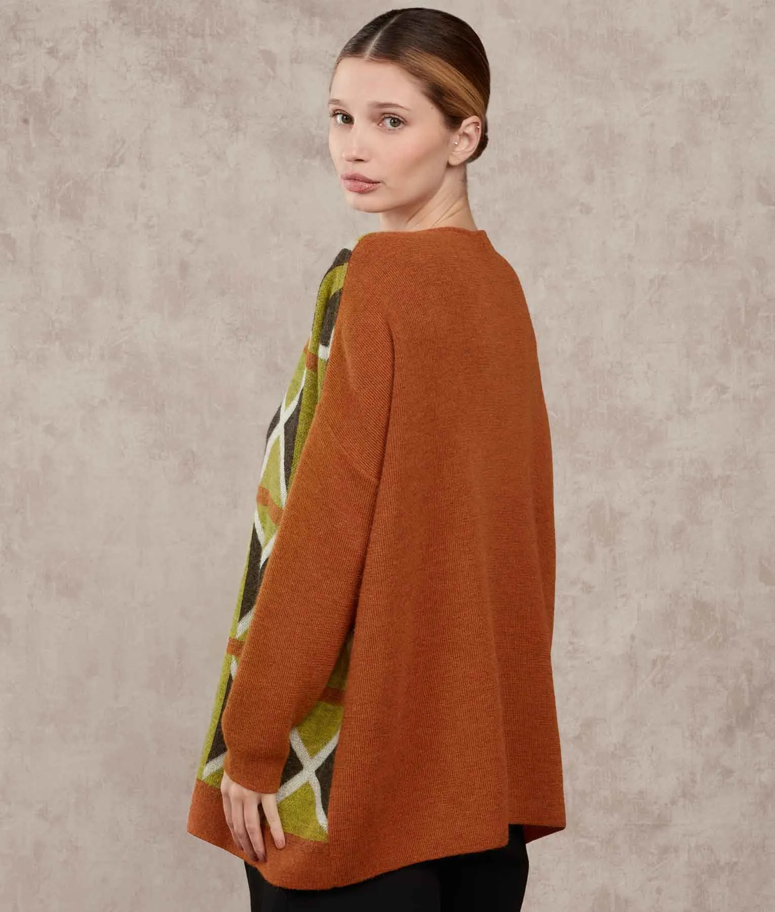 Loose Poncho And Collar