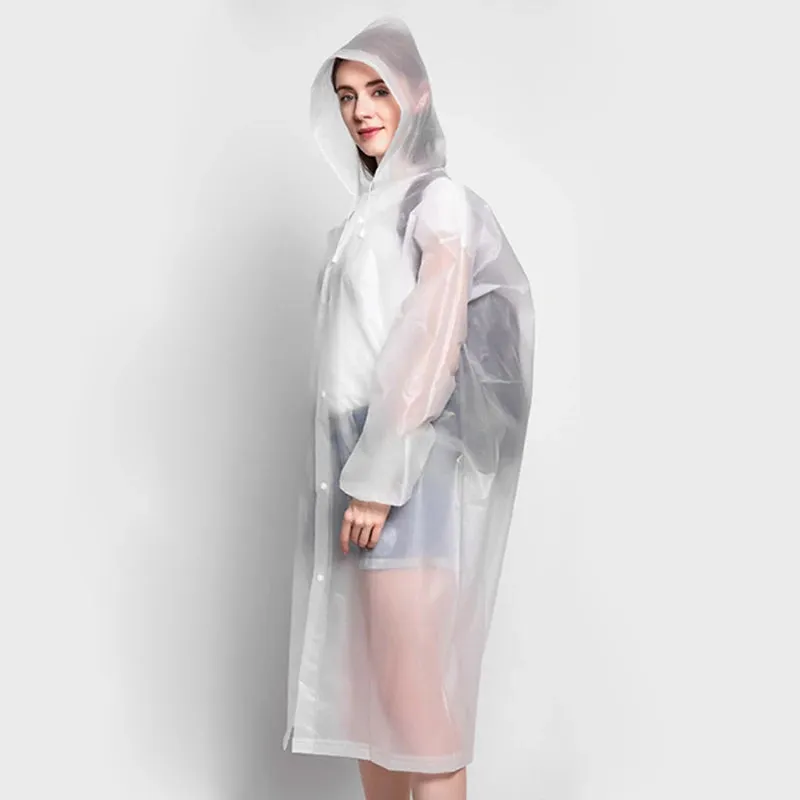Mia - Clear Waterproof Rain Poncho for Men and Women