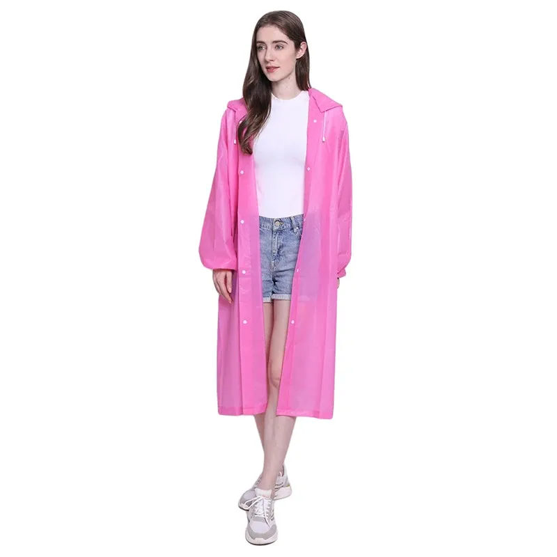 Mia - Clear Waterproof Rain Poncho for Men and Women