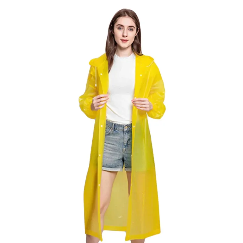 Mia - Clear Waterproof Rain Poncho for Men and Women