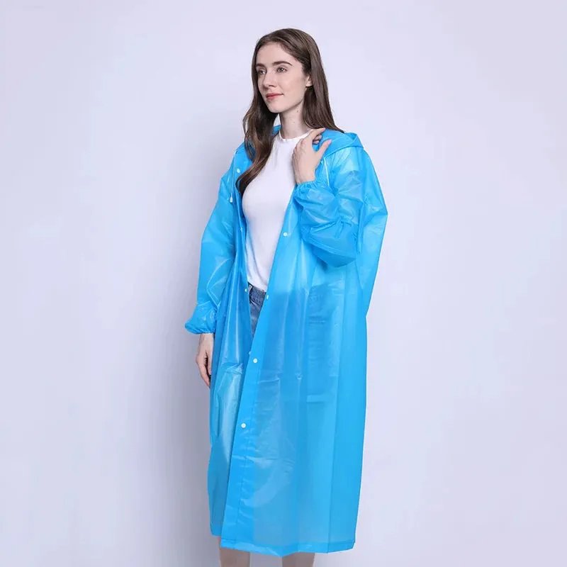 Mia - Clear Waterproof Rain Poncho for Men and Women