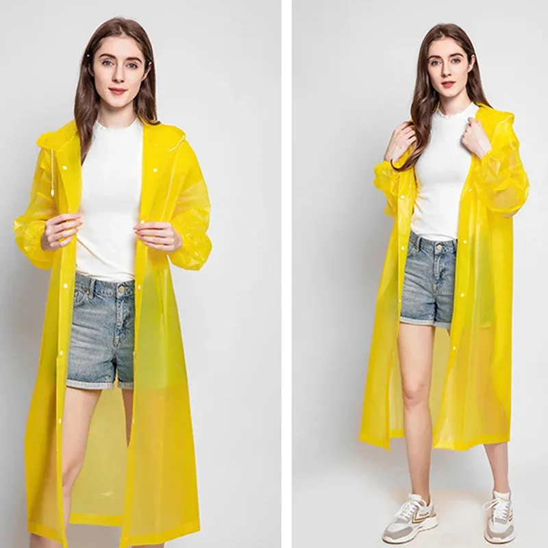 Mia - Clear Waterproof Rain Poncho for Men and Women
