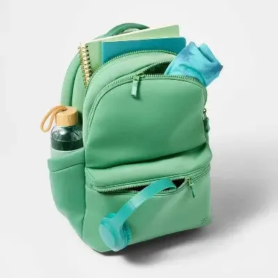 New - Faux Neoprene 17" Backpack Sage Green - All In Motion️