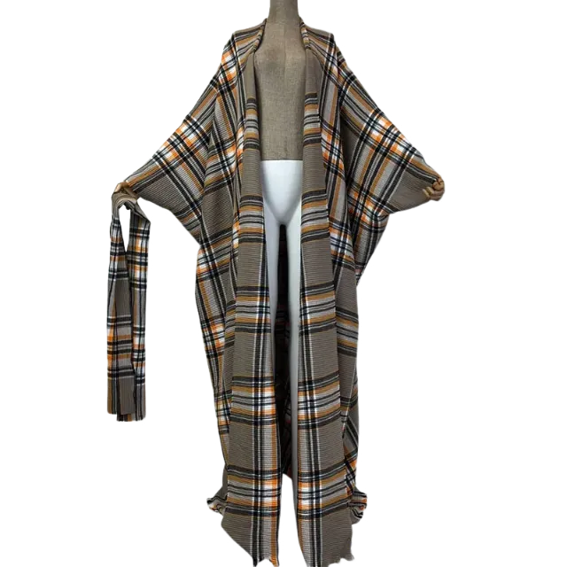 Pre Order: Cozy Plaid Kimono Cardigan - WINI