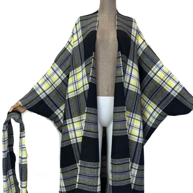 Pre Order: Cozy Plaid Kimono Cardigan - WINI