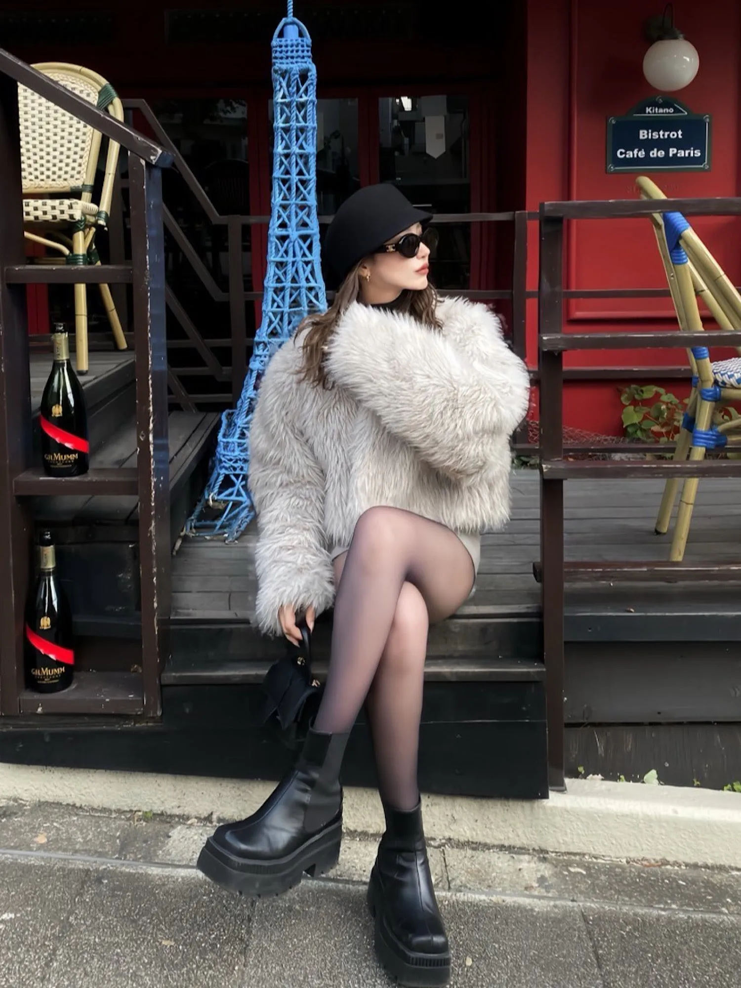 Premium eco fur jacket
