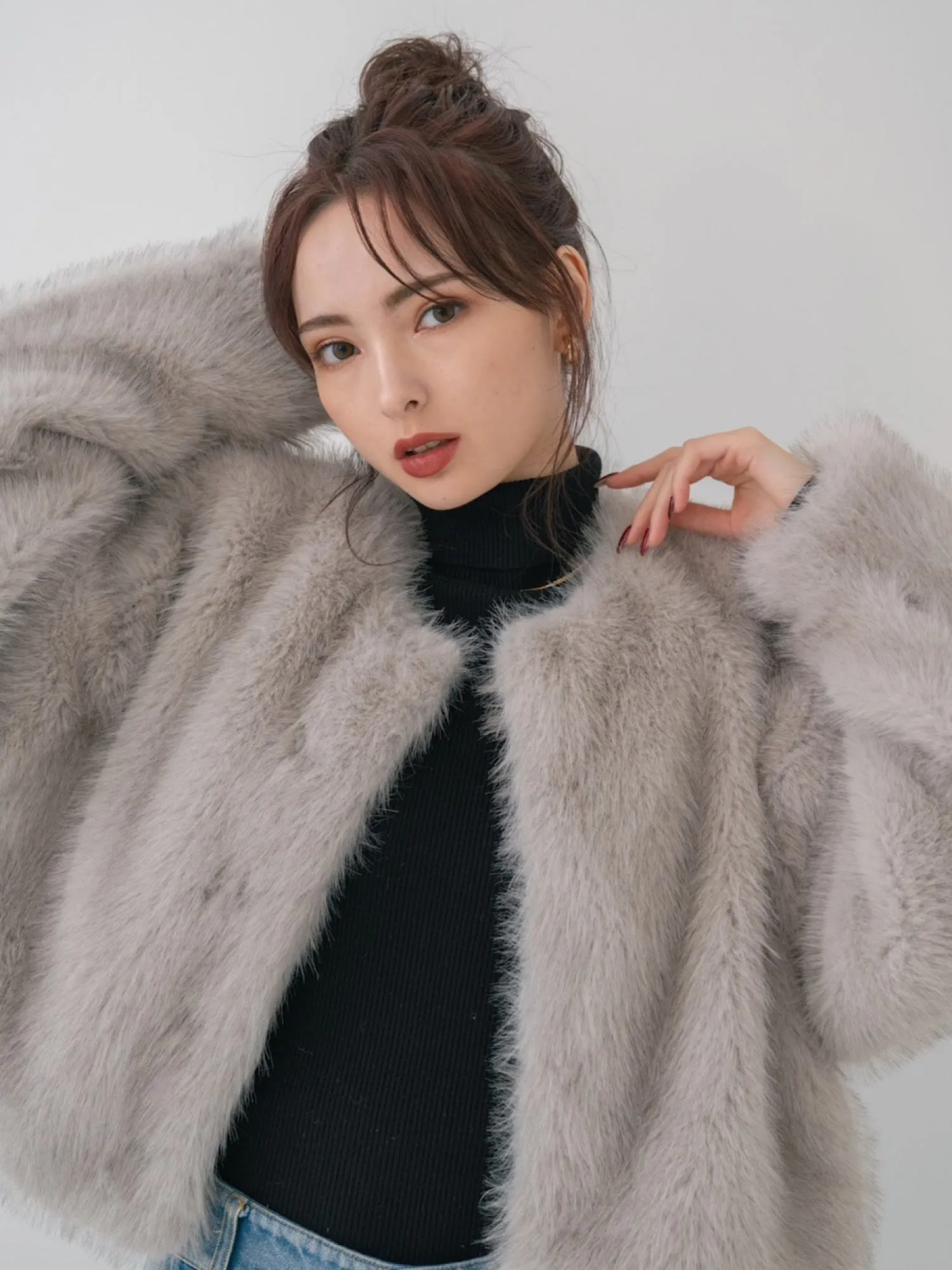 Premium eco fur jacket
