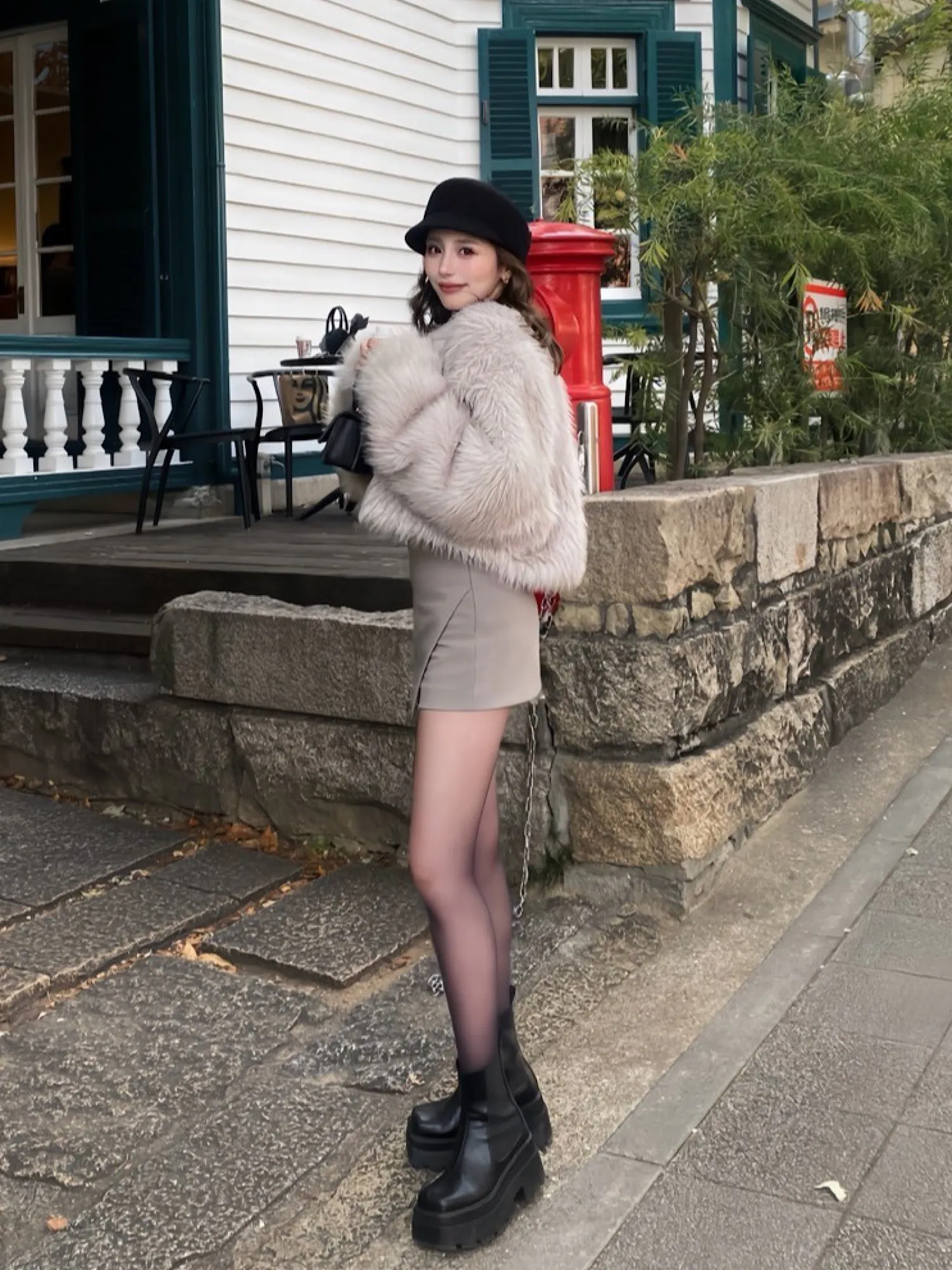 Premium eco fur jacket