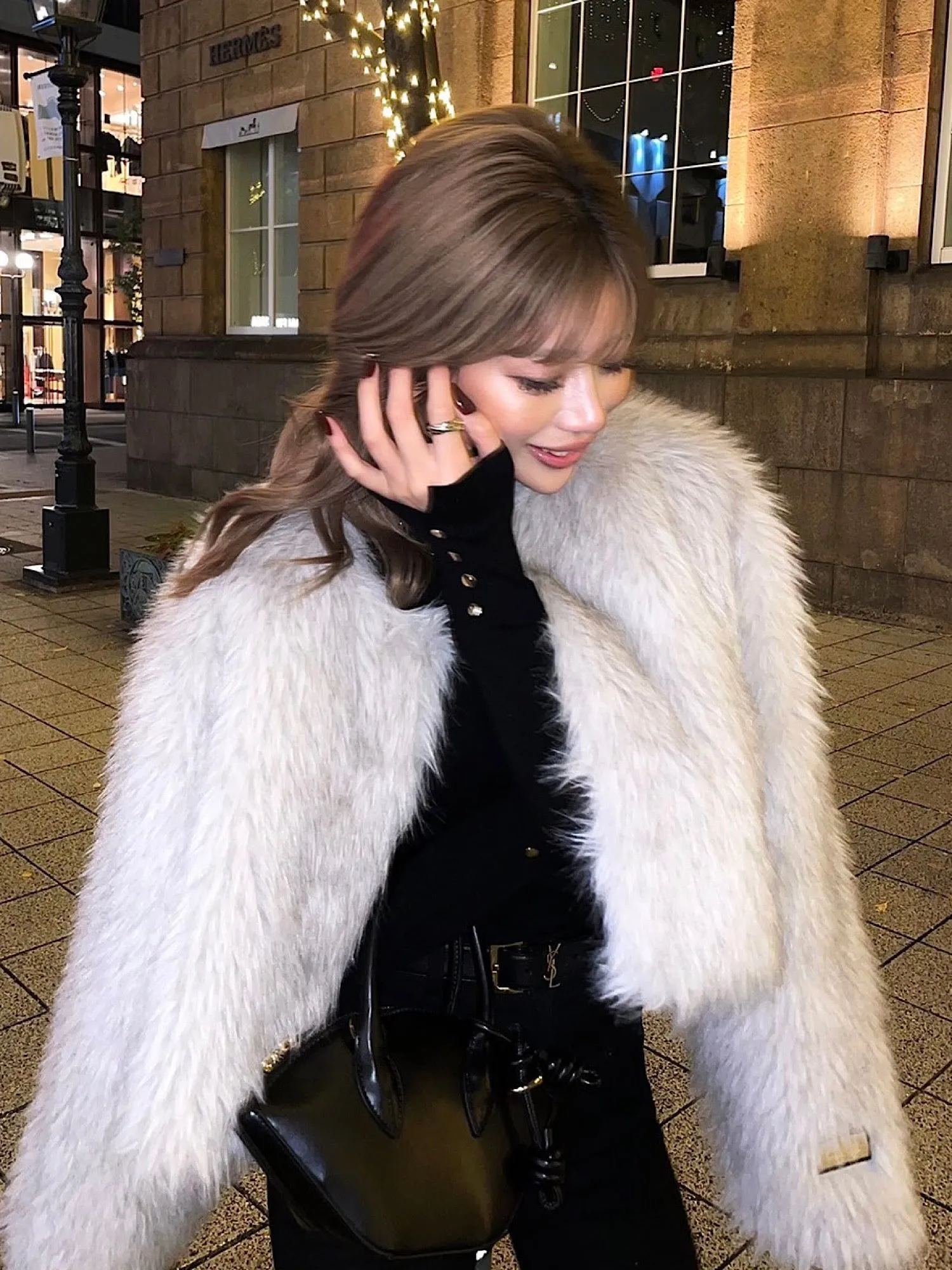 Premium eco fur jacket