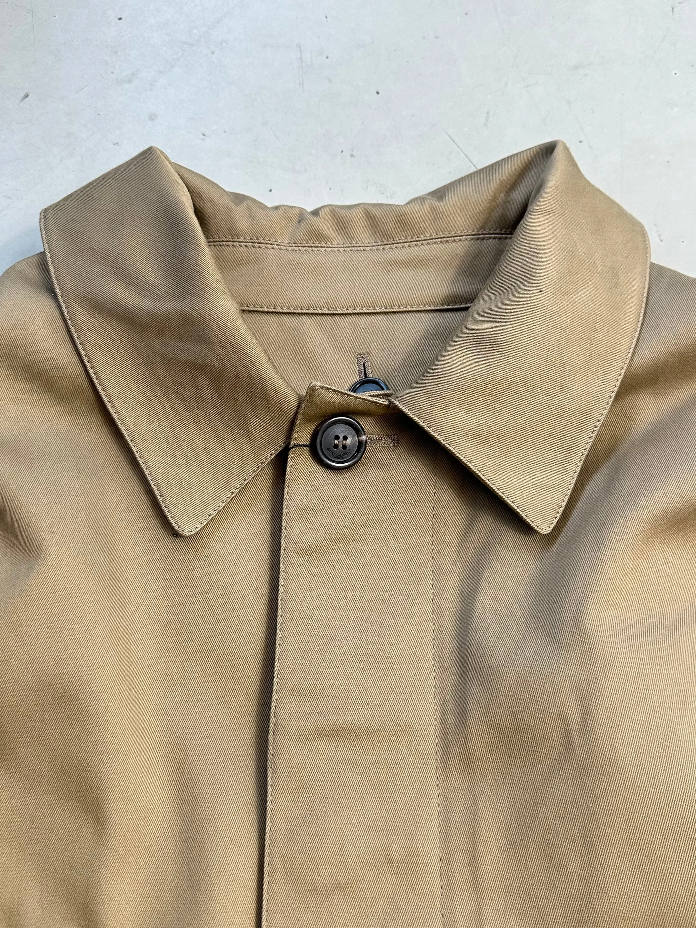 Saint Laurent x Mackintosh Leopard Lined Coat